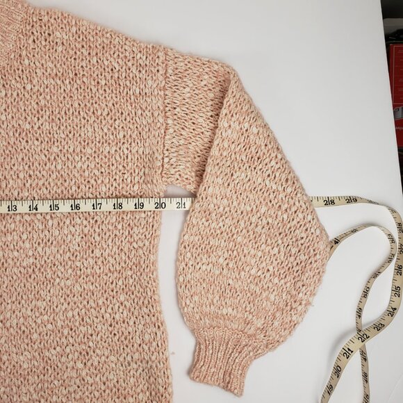 Madewell XXS Pale Apricot Sweater Women Top Cotton Alpaca Pink Peach Fall NWT - Picture 11 of 16
